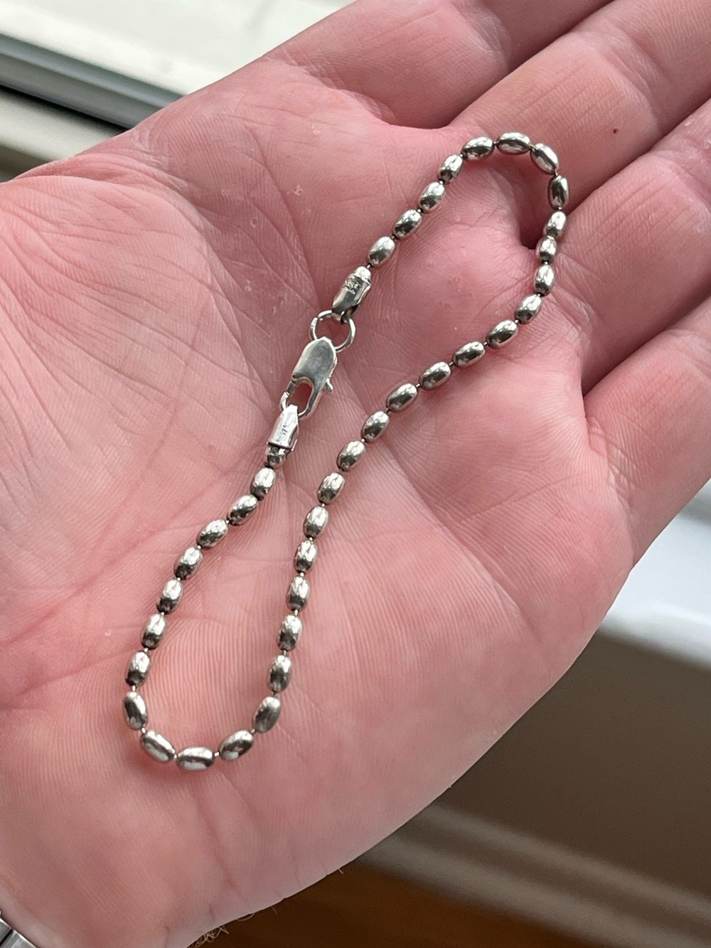 Sterling Silver Bead Chain Bracelet